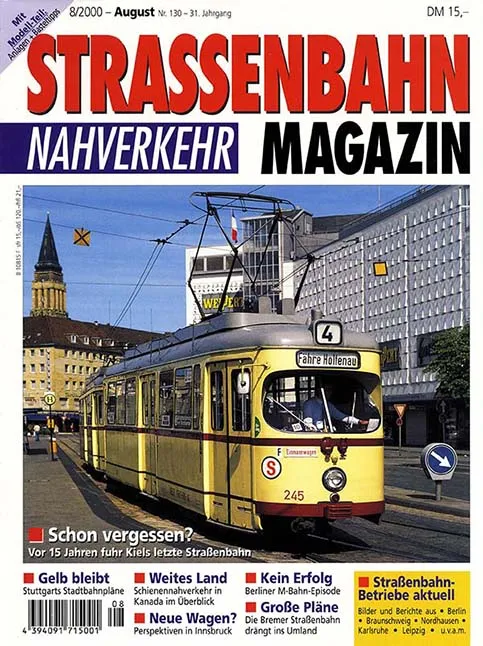 STRASSENBAHN MAGAZIN, August 2000